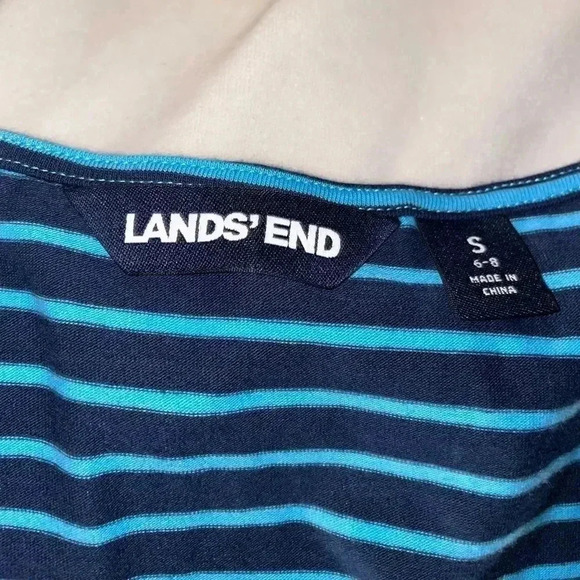 Lands End striped shirt dress with cap‎ sleeves size Small - Picture 4 of 6